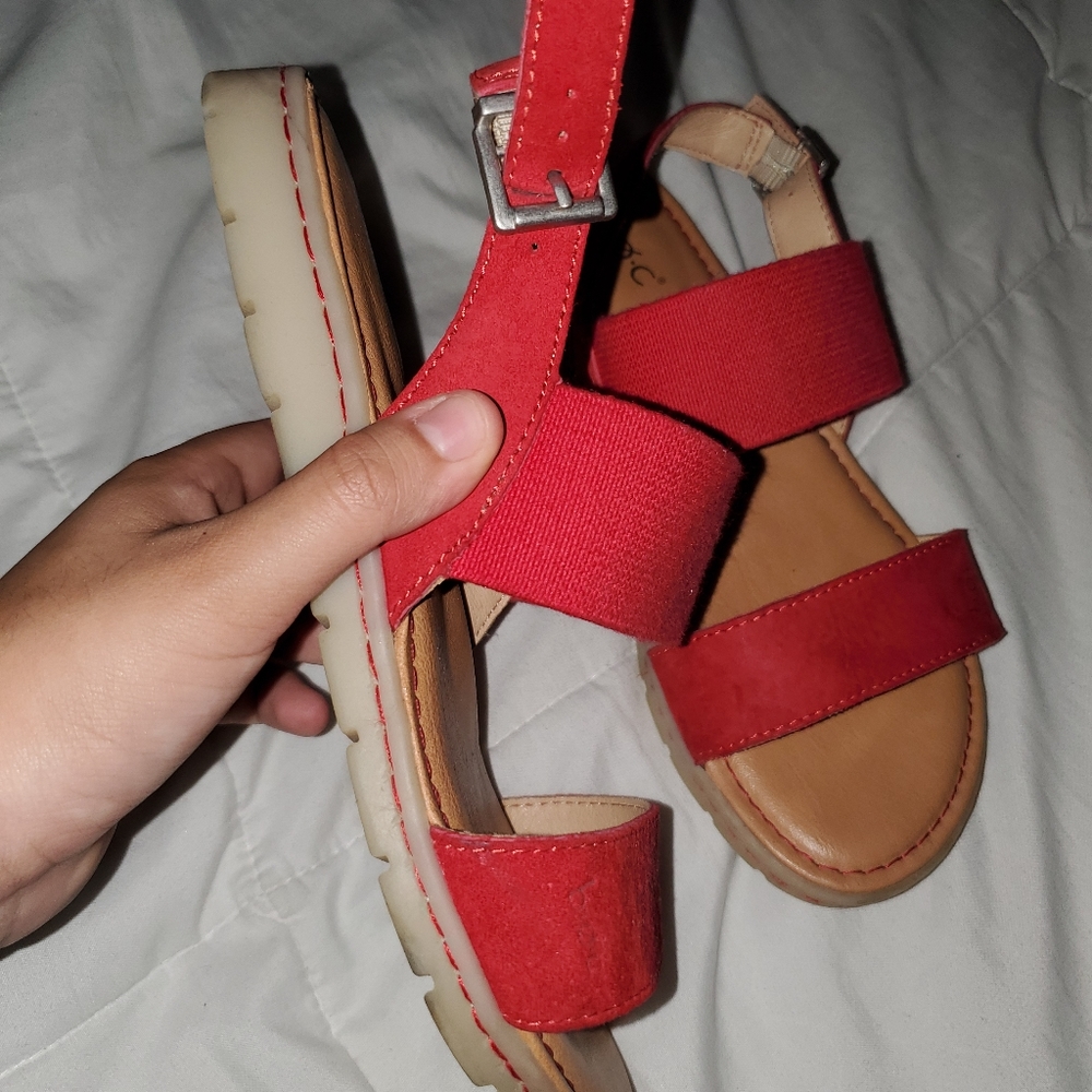 Red sandals